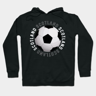 Black and White Scotland Football Design Hoodie